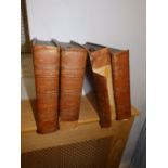 Four volumes of Johnson's Dictionary of the English Language, 1818, vols I-IV - covers detached.