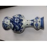 A large 20thC 'Blauw Delft' vase, 20" high.