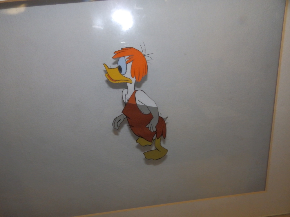 A preparatory drawing for a film animation cel depicting Donald Duck - 'TRAC52', initialled by