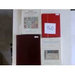 A red Lighthouse A5 stock book containing 389 QV stamps, a Bright & Sons album for the stamps of