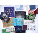A quantity of silver proof and other coins mainly GB but including Canada and others.