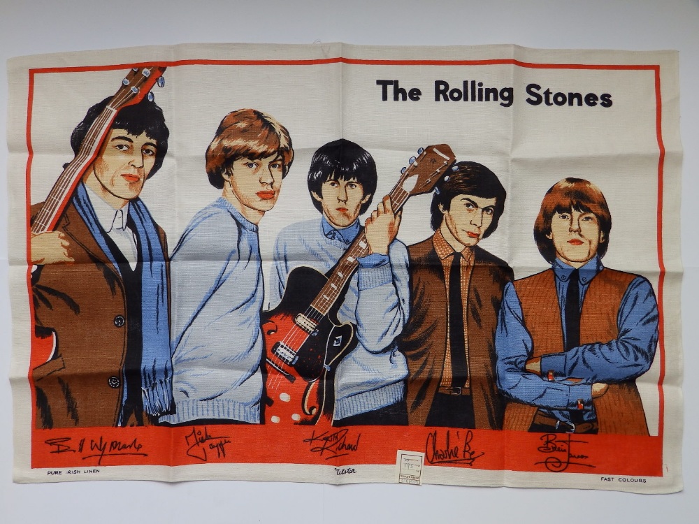 A Rolling Stones tea towel in Irish linen - as new.