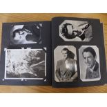 An album of mid 20thC film star photos - some signed, many facsimile signatures.