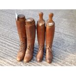 A pair of WWI high leather boots and one other pair. (4)