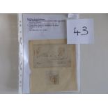 GB; sent by packet from Barbados 1847 with two postmarks together with two 1860 entires - one
