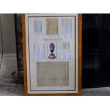 The Birth of The Ashes' limited edition framed collection of replicas of exhibited documents from