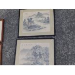 A pair of Chinese watercolours - Landscapes.