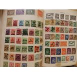 Two stamp albums with world postage stamps from 1930's to 1980's, including 1930's German and WWII