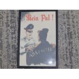 A small WWII poster - 'Mein Pal…' - HM Stationery Office, 14" x 9".