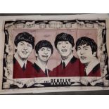 A 1960's Beatles tea towel - as new.