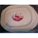 44 pieces of Copeland Spode pink pheasant pattern dinner ware.