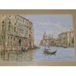 John Sutton (born 1935) - watercolour - 'Gondoliers on the Grand Canal, Venice c.1906', signed,
