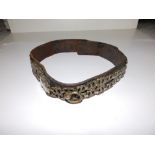 A large 19thC French dog collar - 'Ernest Javouhey'.