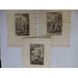 After Vin. Franceschini - five small 18thC engravings.