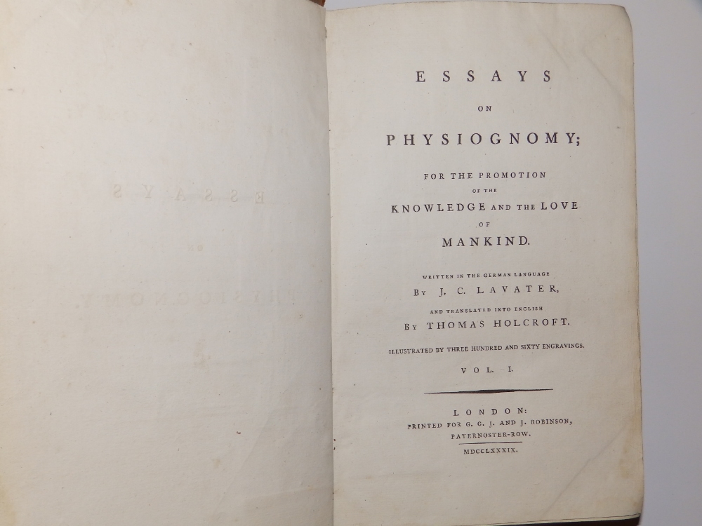 Lavater - 'Essays on Physiognomy' - vols I & III. - Image 5 of 7