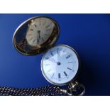 A lady's 19thC gold Vacheron hunter cased pocket watch, having black enamel decoration - '56' ,