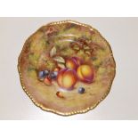 A Royal Worcester fruit painted plate by Freeman, 10.5".