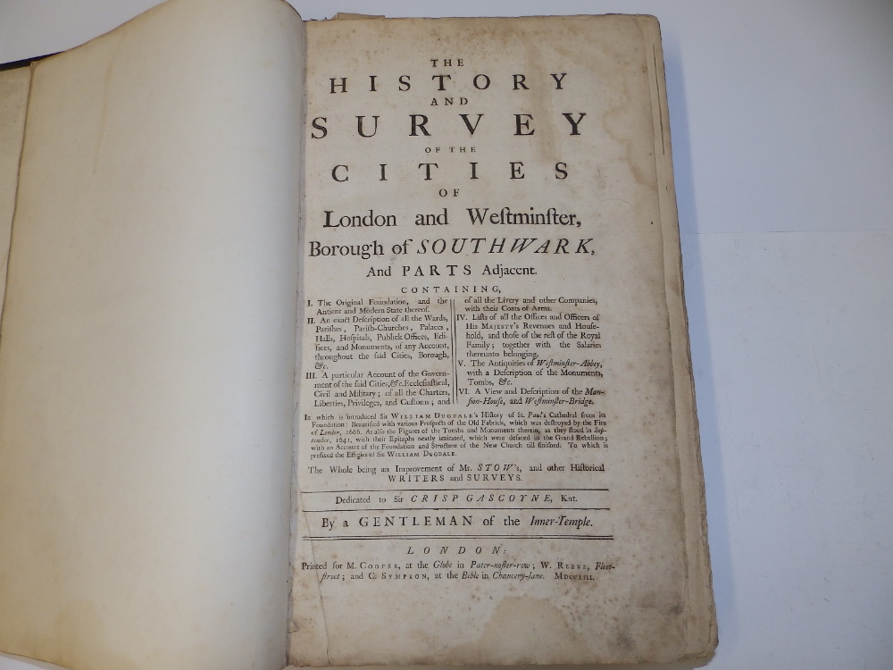 The History and Survey of the Cities of London and Westminster, Borough of Southwark and Parts - Image 2 of 6