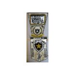 BOTAFOGO F.R. BRAZIL VINTAGE PENNANTS X 2