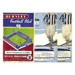 BURNLEY (DIVISION ONE CHAMPIONS) 1959-60 V WEST BROMWICH ALBION W.B.A. HOME & AWAY + AT WBA V RES