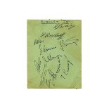 BURNLEY F.C 1940'S AUTOGRAPHS X 10 + WARWICKSHIRE C.C.C X 3