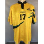 DAMIAN MORI MATCH WORN AUSTRALIA SHIRT