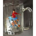 1962 CHILE V ITALY WORLD CUP GLASS TANKARD