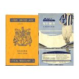 LEEDS UNITED V WEST BROMWICH W.B.A. 1957-58 HOME AND AWAY