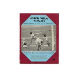 ASTON VILLA OFFICIAL HANDBOOK 1956-57 HAND SIGNED BY BILLY MYERSCOUGH