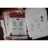 COLLECTION OF SHREWSBURY TOWN H/A TEAM SHEETS & TICKETS x 450+