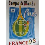 ORIGINAL FRANCE 1998 WORLD CUP POSTER - PARIS