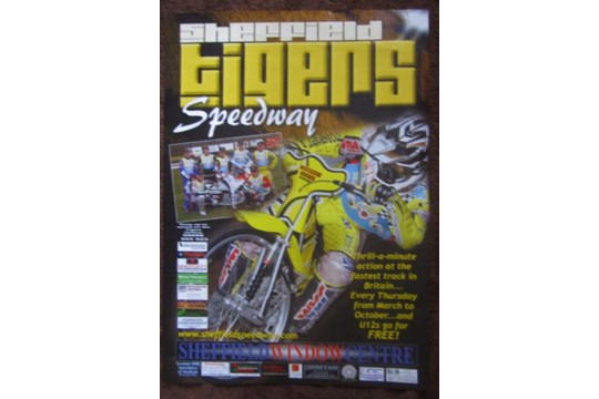 SPEEDWAY - SHEFFIELD LARGE ADVERTISING POSTER