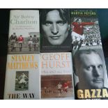 FOOTBALL BOOKS - AUTOBIOGRAPHIES OF 6 LEGENDS