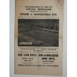 1945-46 DONCASTER ROVERS V HARTLEPOOLS UNITED