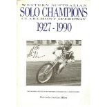 SPEEDWAY - WESTERN AUSTRALIAN SOLO CHAMPIONS 1927 - 1990