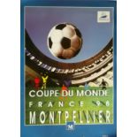 ORIGINAL FRANCE 98 WORLD CUP POSTER - MONTPELLIER