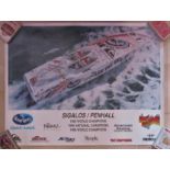 POWERBOAT RACING - BRUCE PENHALL & DENNIS SIGALOS SPEEDWAY RIDERS LARGE POSTER