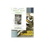 SPEEDWAY - OVE FUNDIN BIOGRAPHY AND SIGNED PROGRAMME
