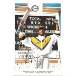 CRICKET - HAND SIGNED POSTCARD BRIAN LARA 501 WORLD RECORD SCORE WARWICKSHIRE V DURHAM