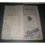 1917 BIRMINGHAM CHARITY SPORTS PROGRAMME AT VILLA PARK