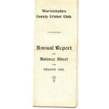 WARWICKSHIRE COUNTY CRICKET CLUB ANNUAL REPORT 1920