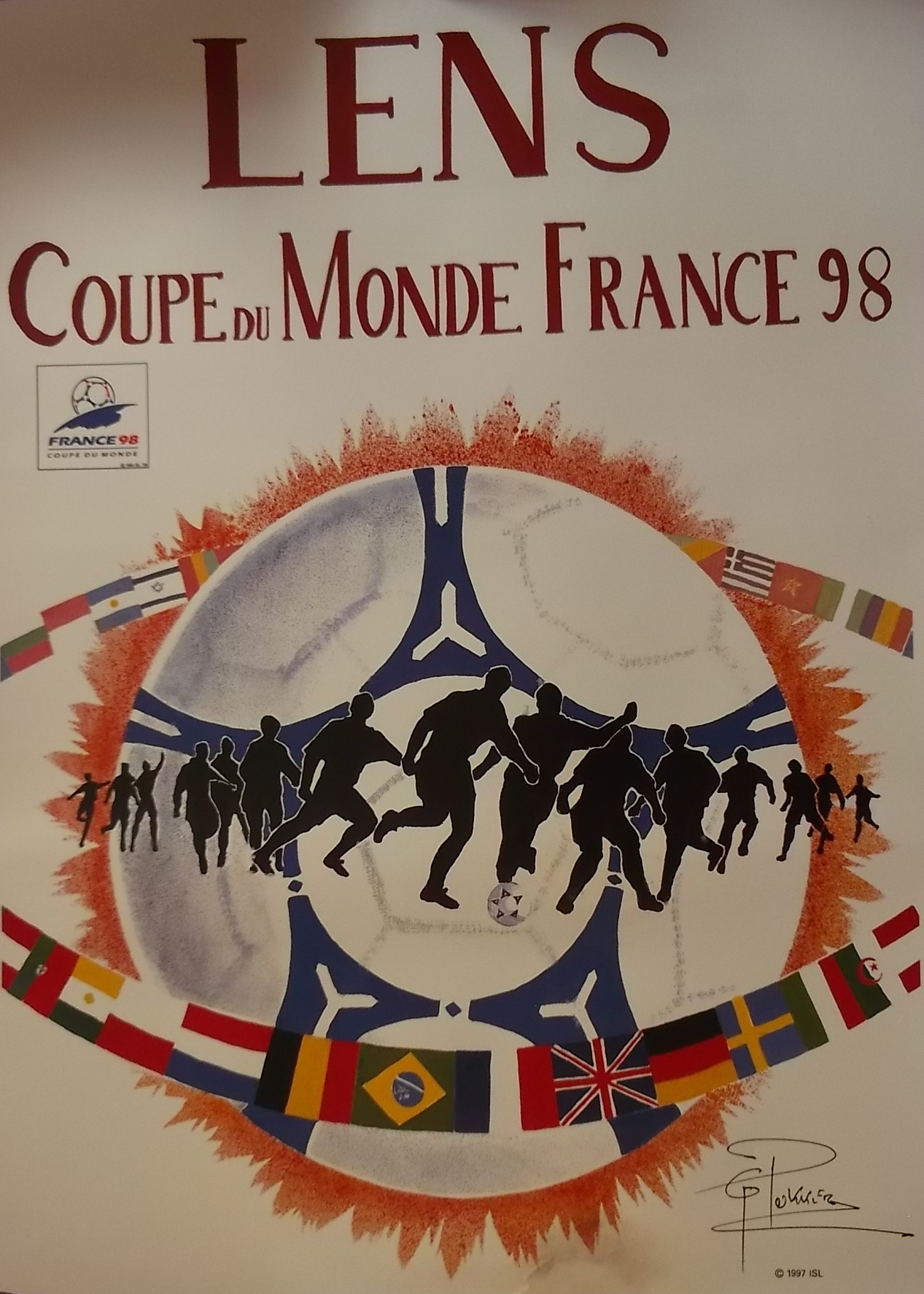 ORIGINAL FRANCE 1998 WORLD CUP POSTER - LENS