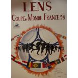 ORIGINAL FRANCE 1998 WORLD CUP POSTER - LENS