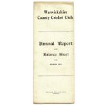 WARWICKSHIRE COUNTY CRICKET CLUB ANNUAL REPORT 1911
