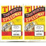 SPEEDWAY - TAMWORTH V OXFORD 1950 TWO DATES