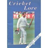 CRICKET LORE THE VERY FIRST ISSUE NOVEMBER 1991 INCLUDES SIGNED LETTER