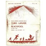 THIRD LANARK V BLACKPOOL OPENING OF FLOODLIGHTS 1959-60