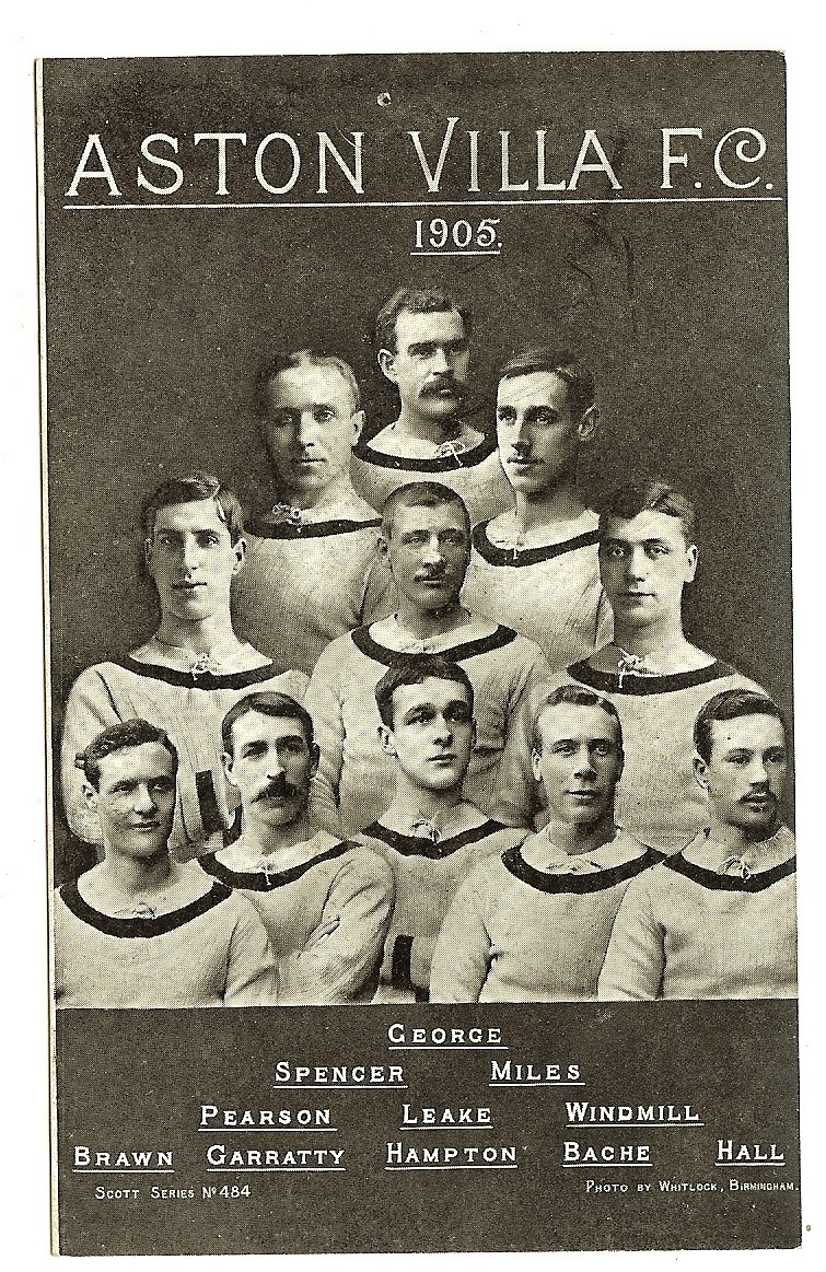 ASTON VILLA ORIGINAL 1905 POSTCARD F.A. CUP WINNERS