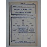 1931-32 SHEFFIELD WEDNESDAY V BLACKBURN ROVERS