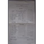 CRICKET - ROYAL NAVY V R.A.F. 1954 SCORECARD @ HALTON